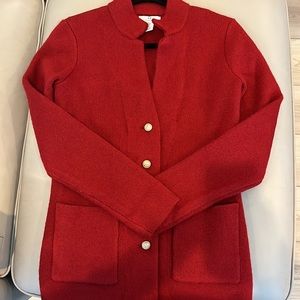 Halston - Red Button-Up Cardigan/Sweater - SZ: S
